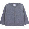 Baby Girl Long Sleeve Cardigan, Grey - Cardigans - 1 - thumbnail