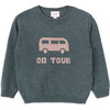 On Tour Knit Long Sleeve Sweater, Green - Sweaters - 1 - thumbnail