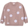 Sand Dots Knit Long Sleeve Sweater, Dots - Sweaters - 1 - thumbnail