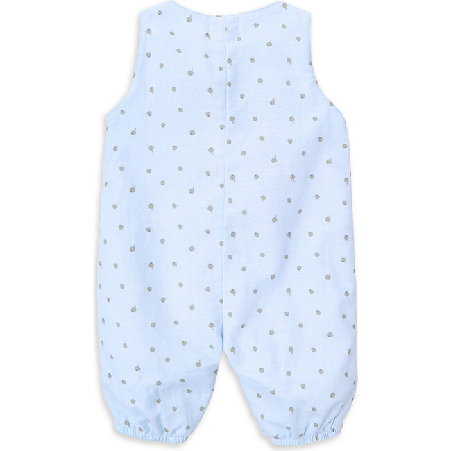 Acorn Sea Flannel Jumpsuit, Blue - Rompers - 3