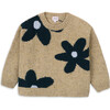 Big Flowers Knit Long Sleeve Sweater, Florals - Sweaters - 1 - thumbnail