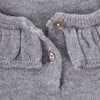 Lilies Knit Ruffle Neck Collar Sweater, Grey - Sweaters - 3