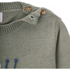 Snail Knit Long Sleeve Sweater, Green - Sweaters - 2