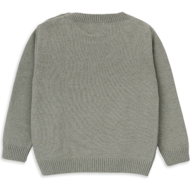Snail Knit Long Sleeve Sweater, Green - Sweaters - 3