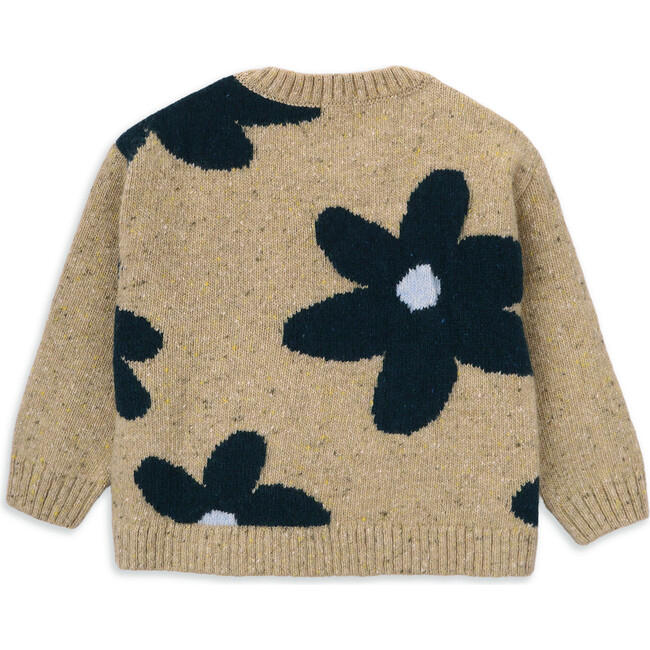 Big Flowers Knit Long Sleeve Sweater, Florals - Sweaters - 3
