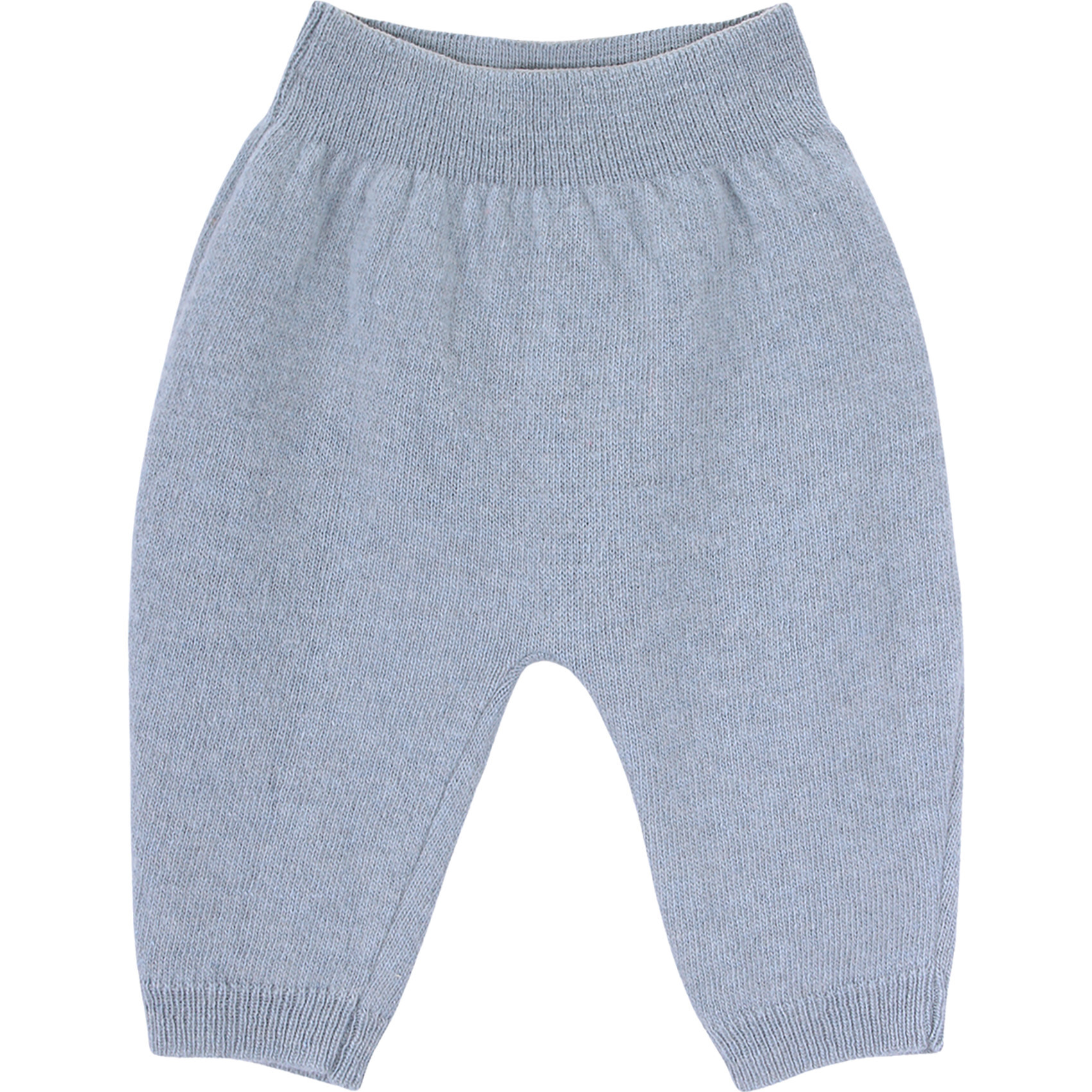 Jeth Knit High Waist Trousers, Blue - Pants - 1