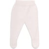 Newborn Cotton Knit Pants, White - Pants - 1 - thumbnail