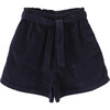 Mattea Corduroy Corduroy Shorts, Blue - Shorts - 1 - thumbnail