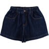 Noa Denim Zipper Shorts, Blue - Shorts - 1 - thumbnail