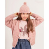 Flower Round Neck Long Sleeve T-Shirt, Pink - T-Shirts - 4