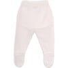 Newborn Cotton Knit Pants, White - Pants - 2