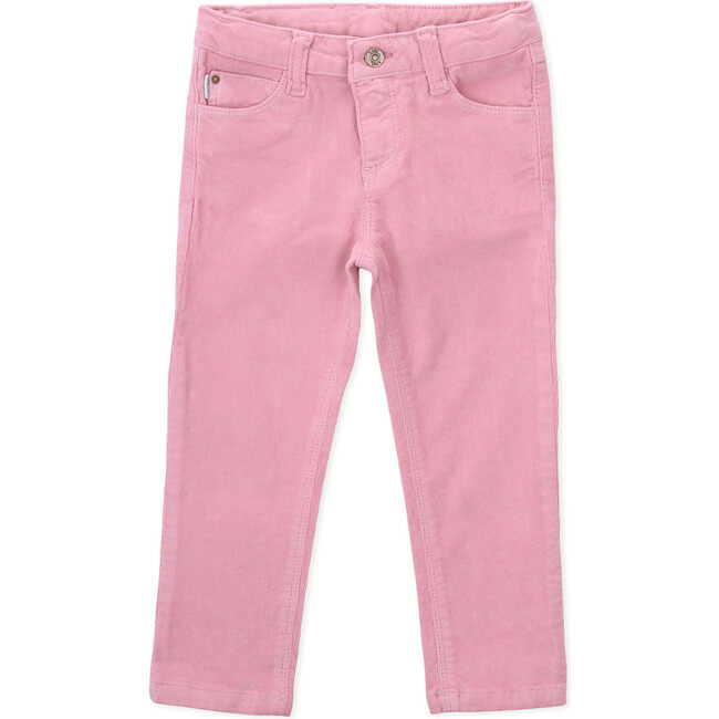 Girl Corduroy Corduroy Zipper Trousers, Pink