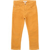 Boy Corduroy Corduroy Zipper Trousers, Yellow - Pants - 1 - thumbnail