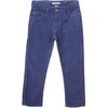 Boy Corduroy Corduroy Zipper Trousers, Blue - Pants - 1 - thumbnail