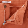 Boy Twill Zipper Trousers, Orange - Pants - 2