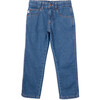 Jake Denim Zipper Trousers, Blue - Pants - 1 - thumbnail