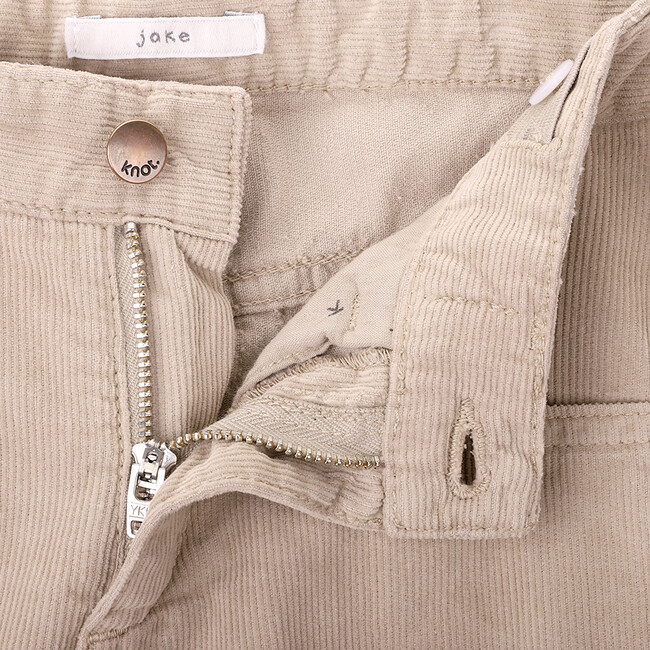 Jake Twill Zipper Trousers, Beige - Pants - 2