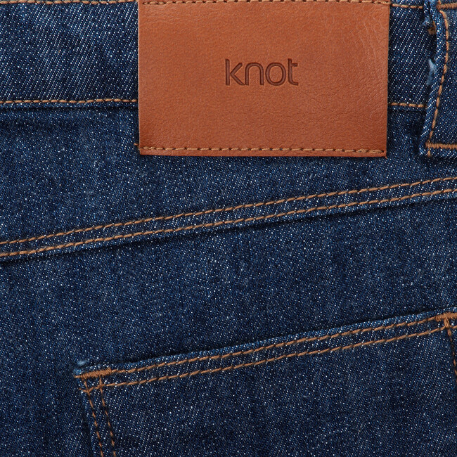 Calliope Denim Zipper Trousers, Blue - Pants - 4