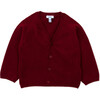 Ralphie Long Sleeve Cardigan, Burgundy - Cardigans - 1 - thumbnail