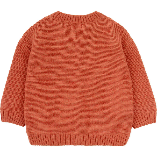 Baby Girl Long Sleeve Cardigan, Orange - Cardigans - 3