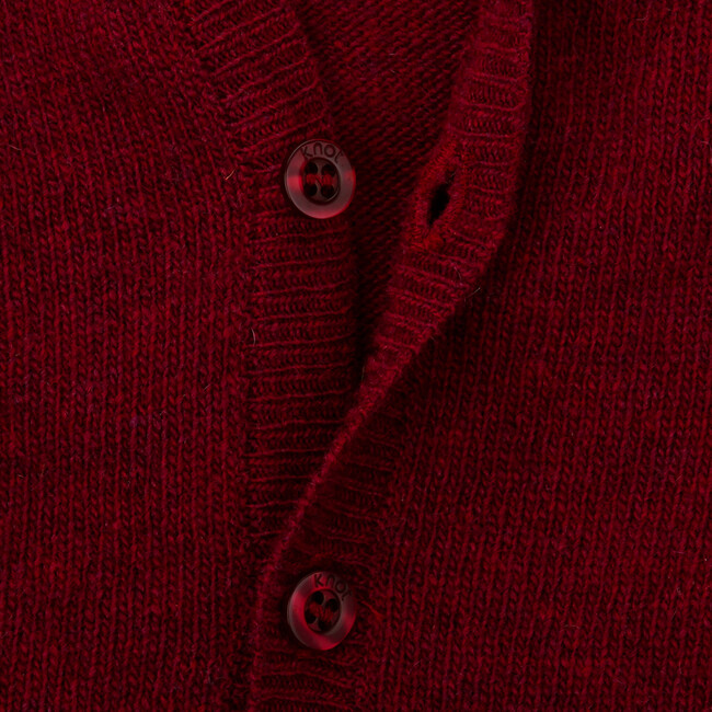 Ralphie Long Sleeve Cardigan, Burgundy - Cardigans - 2