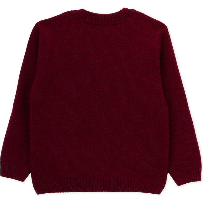 Leopold Long Sleeve Cardigan, Burgundy - Cardigans - 3