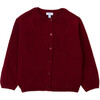 Margarot Long Sleeve Cardigan, Burgundy - Cardigans - 1 - thumbnail