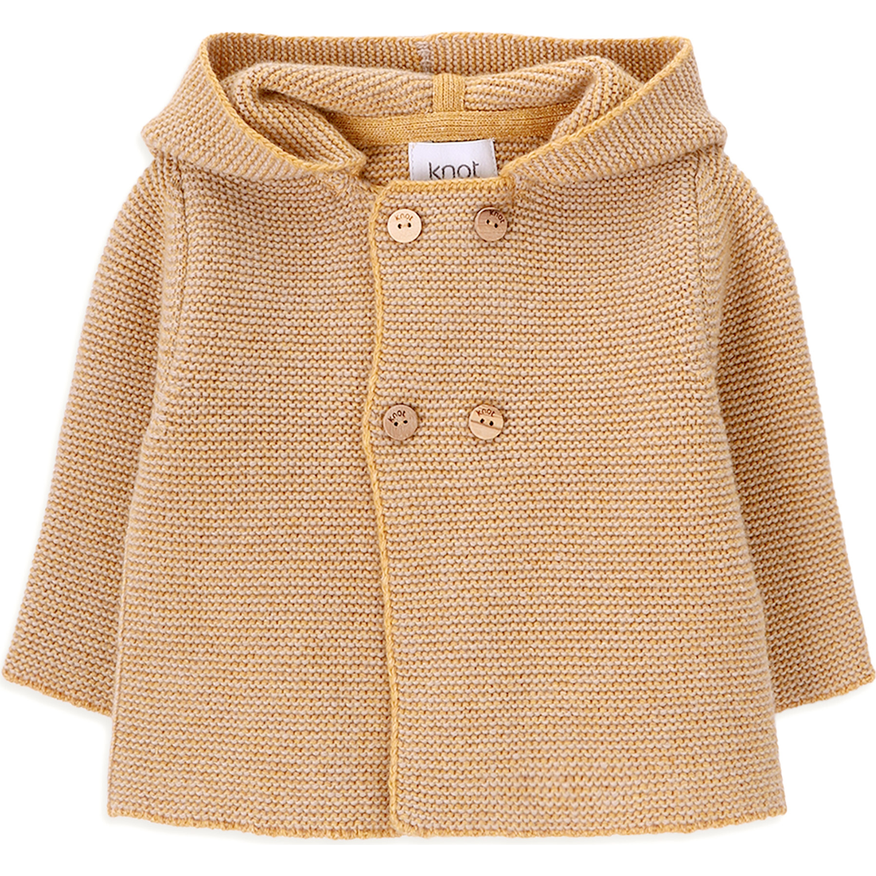 Bell Long Sleeve Cardigan, Yellow - Cardigans - 1