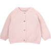 Newborn Unisex Cotton And Cashemere Long Sleeve Cardigan, Pink - Cardigans - 1 - thumbnail