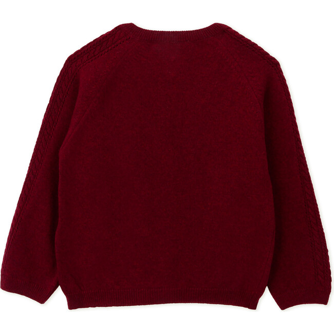 Margarot Long Sleeve Cardigan, Burgundy - Cardigans - 3