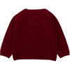Baby Girl Long Sleeve Cardigan, Burgundy - Cardigans - 3