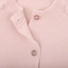 Newborn Unisex Cotton And Cashemere Long Sleeve Cardigan, Pink - Cardigans - 2