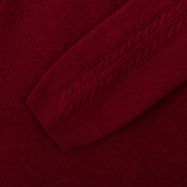 Margarot Long Sleeve Cardigan, Burgundy - Cardigans - 4