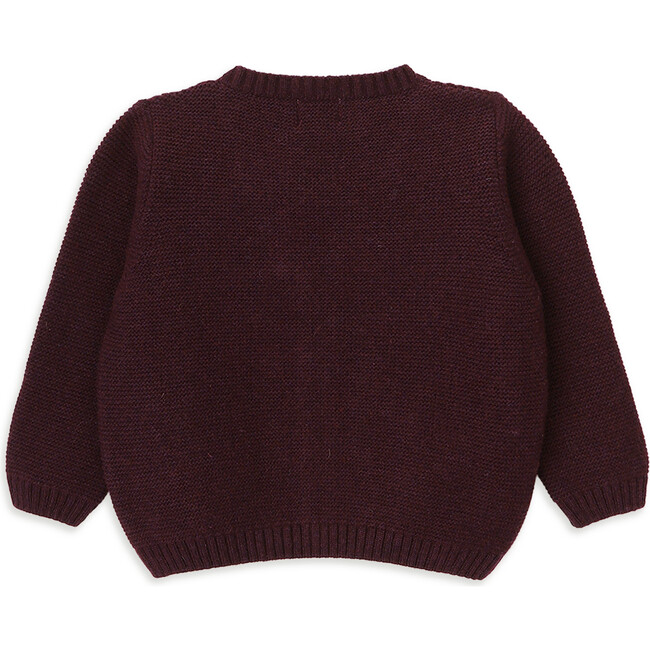 Jordan Knit Long Sleeve Jacket, Burgundy - Cardigans - 3