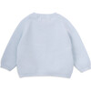 Newborn Unisex Cotton And Cashemere Long Sleeve Cardigan, Blue - Cardigans - 3