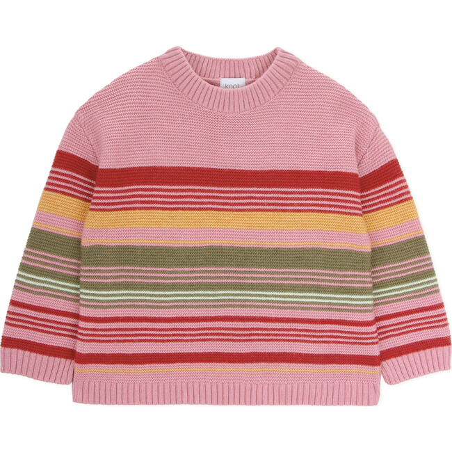 Girl Knit Dropped Sleeve Sweater, Stripes