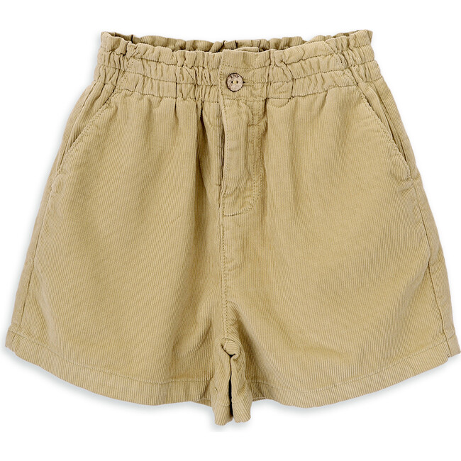 Sadie Corduroy Zipper Shorts, Yellow