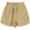 Sadie Corduroy Zipper Shorts, Yellow - Shorts - 1 - thumbnail