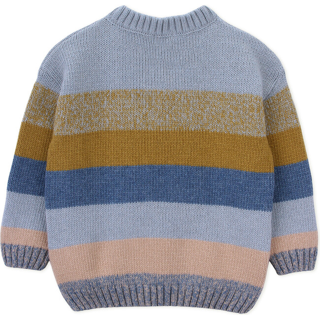 Boy Knit Wool Sweater, Stripes - Sweaters - 3