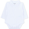 Little Dots Long Sleeve Body, White - Rompers - 1 - thumbnail