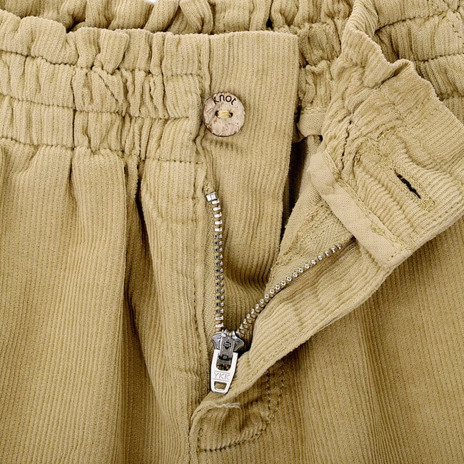 Sadie Corduroy Zipper Shorts, Yellow - Shorts - 2