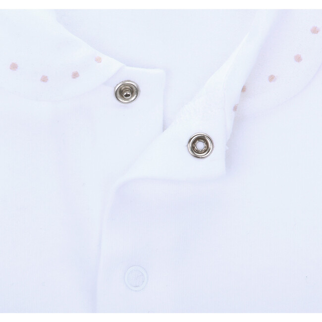 Little Dots Long Sleeve Body, White - Rompers - 2