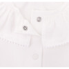 Felice Ruffle Neck Collar Long Sleeve Body, White - Rompers - 2