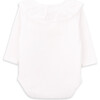Felice Ruffle Neck Collar Long Sleeve Body, White - Rompers - 3