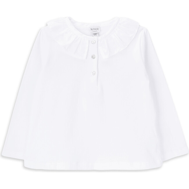 Baby Twig Long Sleeve Polo Long Sleeve Shirt, White