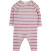 Miggy Knit Long Sleeve Jumpsuit, Pink - Rompers - 1 - thumbnail