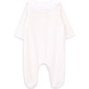 Magali Ruffle Neck Collar Long Sleeve Babygrow, White - Rompers - 3