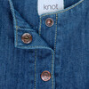 Octavia Semi-Front Open Denim Jumpsuit, Blue - Rompers - 2
