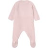 Newborn Knit Cotton Long Sleeve Overalls, Pink - Rompers - 3