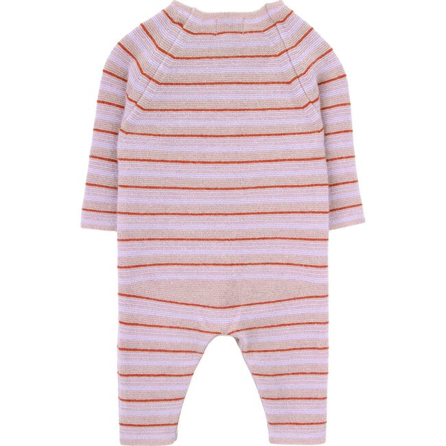 Miggy Knit Long Sleeve Jumpsuit, Pink - Rompers - 3